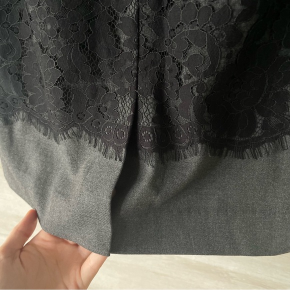 NWT Banana Republic Gray and Black Lace Overlay Sleeveless Sheath Dress - Picture 7 of 14